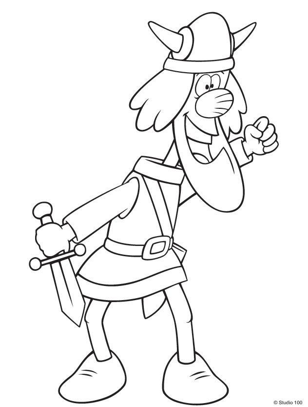 Plansa de colorat cu Vicky Vikingul 6 31